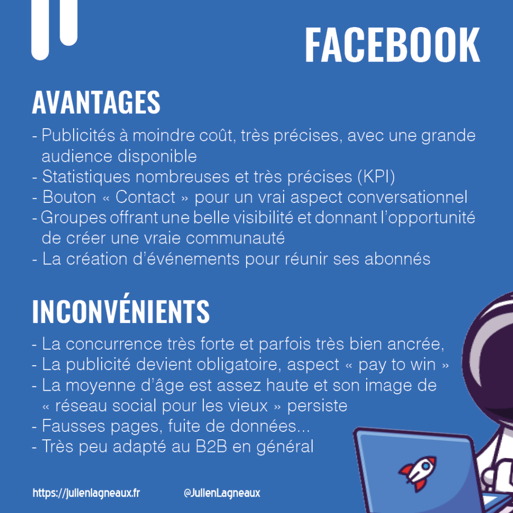 Les avantages et inconvénients de Facebook pour les entreprises